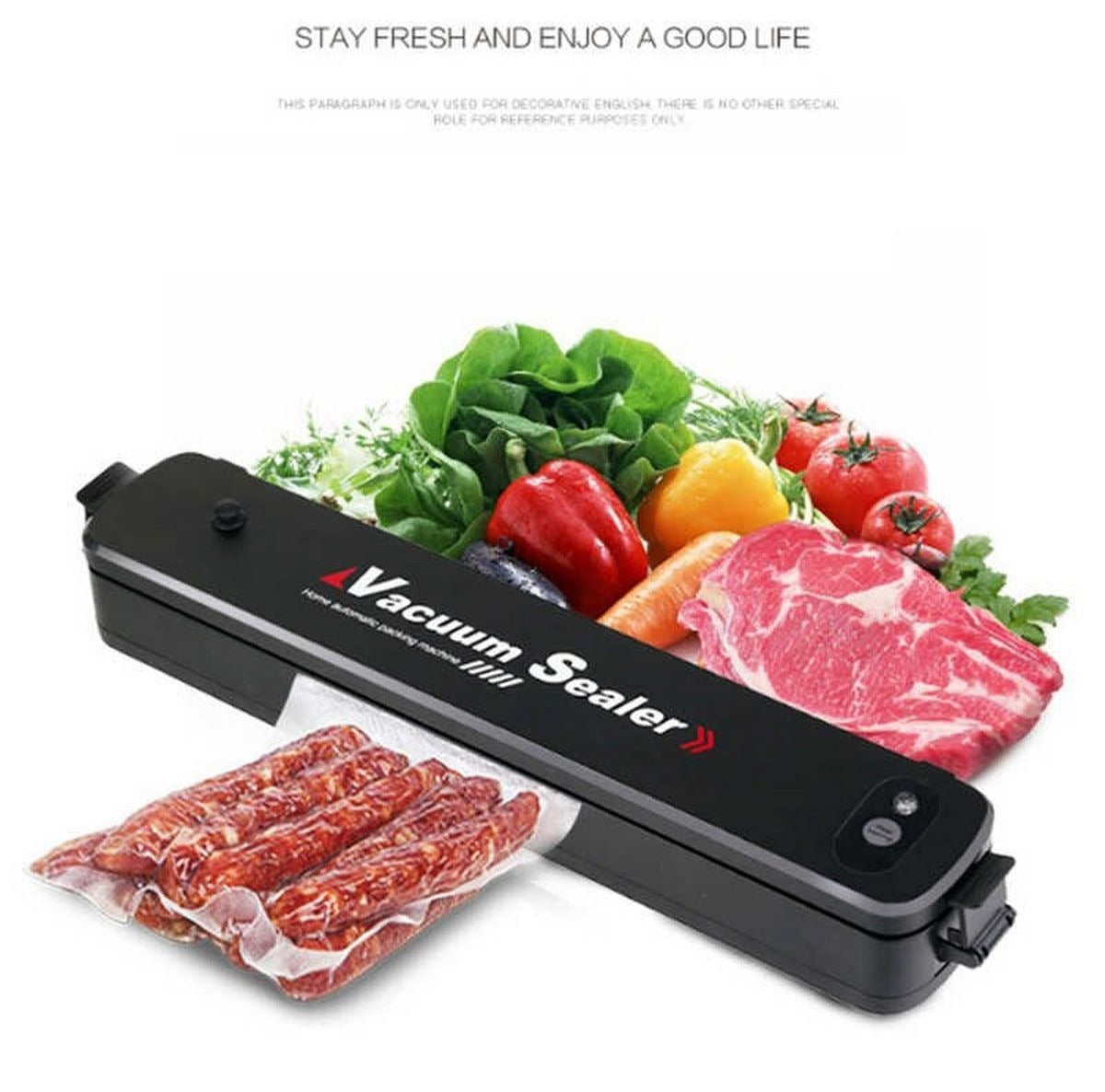 Vacuum Sealer Hand Machine ZKFK-001 | Automatic Food Sealer with 5 Vacuum Bags for Fresh Food Storage & Kitchen Organization