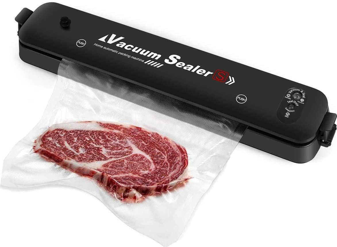 Vacuum Sealer Hand Machine ZKFK-001 | Automatic Food Sealer with 5 Vacuum Bags for Fresh Food Storage & Kitchen Organization