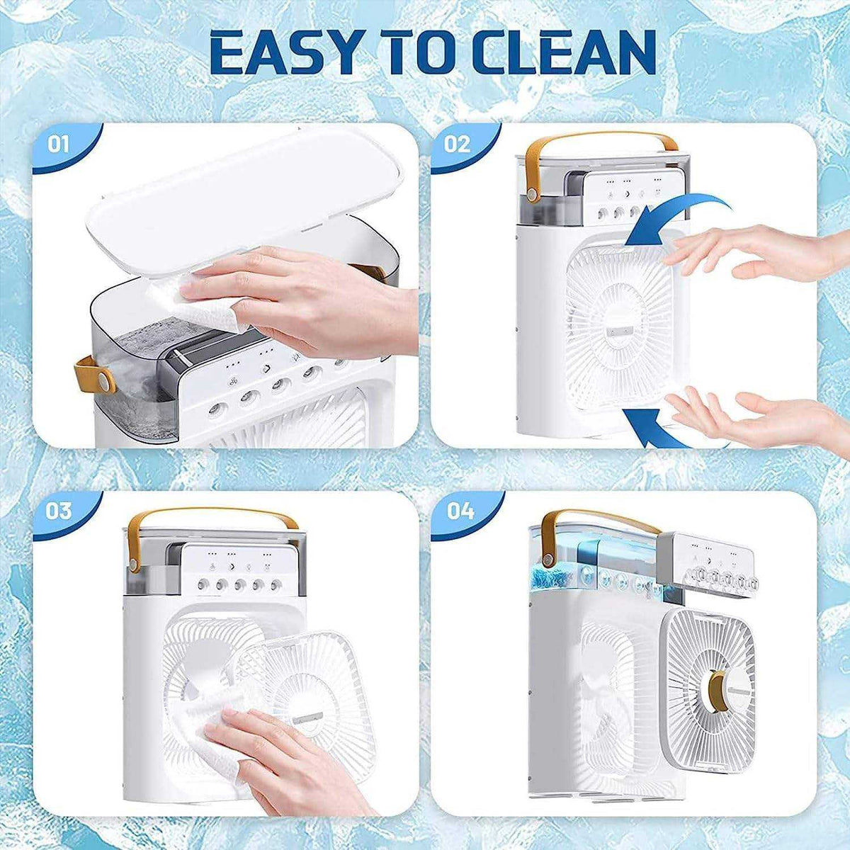Mini Portable Air Cooler Fan with Evaporative Cooling | 3-Speed Personal Air Conditioner