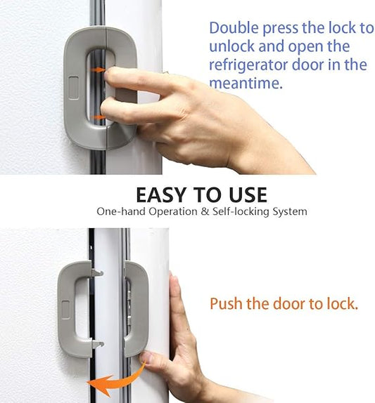 Refrigerator Door Lock for Kids | Child Safety Fridge Lock with Strong Adhesive, Easy Installation & Secure Home Protection