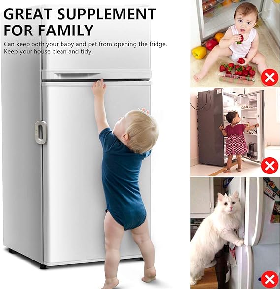 Refrigerator Door Lock for Kids | Child Safety Fridge Lock with Strong Adhesive, Easy Installation & Secure Home Protection