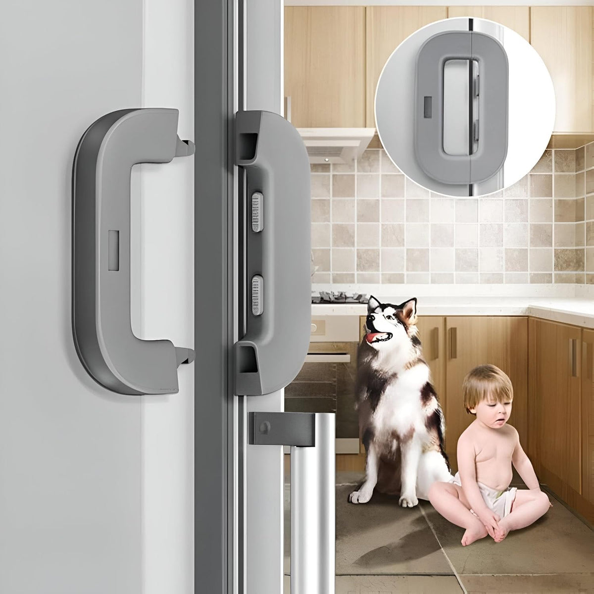 Refrigerator Door Lock for Kids | Child Safety Fridge Lock with Strong Adhesive, Easy Installation & Secure Home Protection