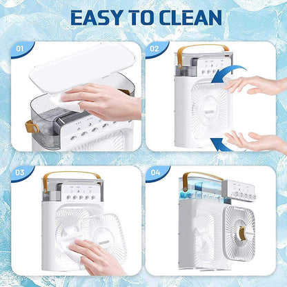 Mini Portable Air Cooler Fan with Evaporative Cooling | 3-Speed Personal Air Conditioner