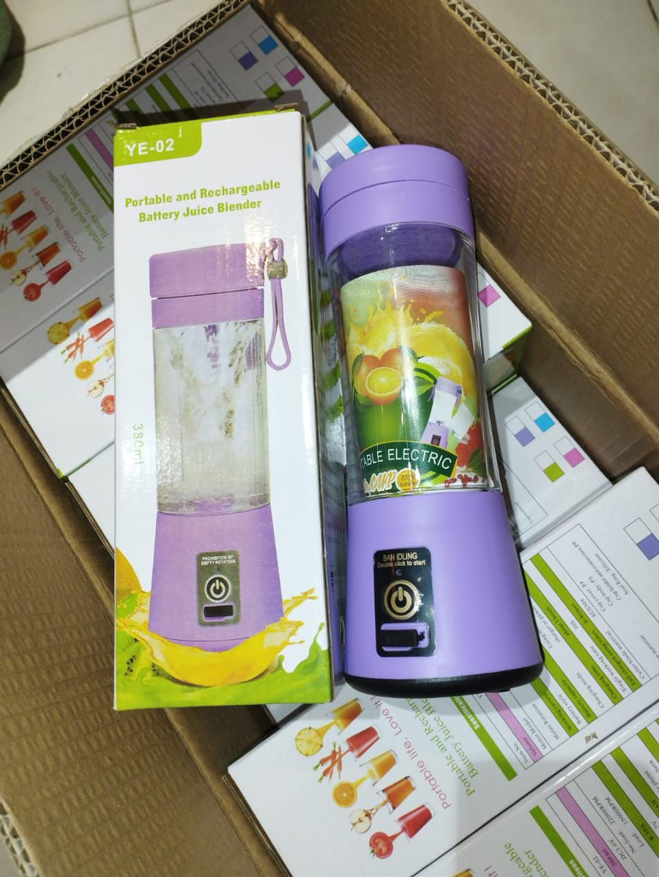 6 Blade Mini Portable Usb Juicer Blender Rechargeable -