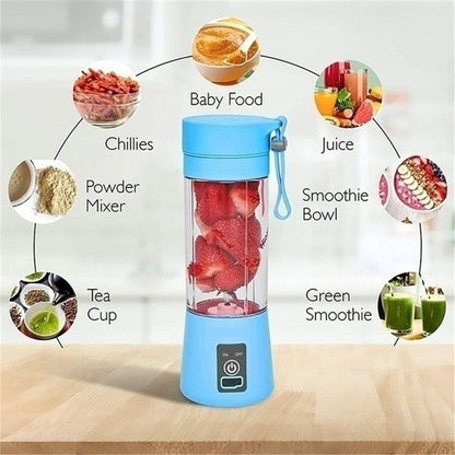 6 Blade Mini Portable Usb Juicer Blender Rechargeable -