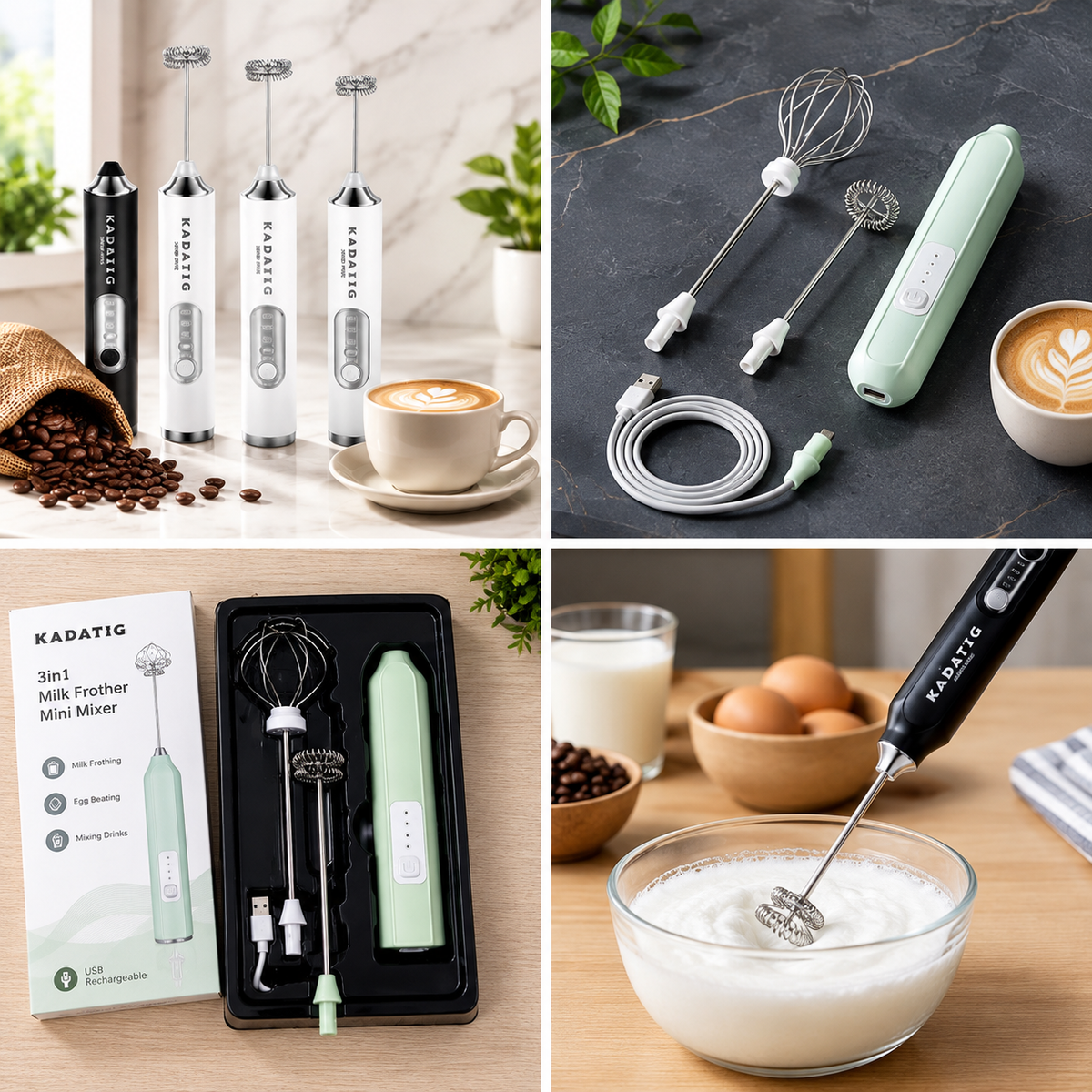 Coffee beater & Milk Frother – Handheld Electric Mini Mixer for Latte, Cappuccino & Eggs
